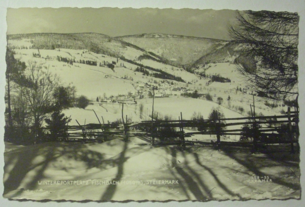 Ansichtskarte Wintersportplatz Fischbach, Steiermark (1962)